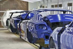 usine de peinture de voitures